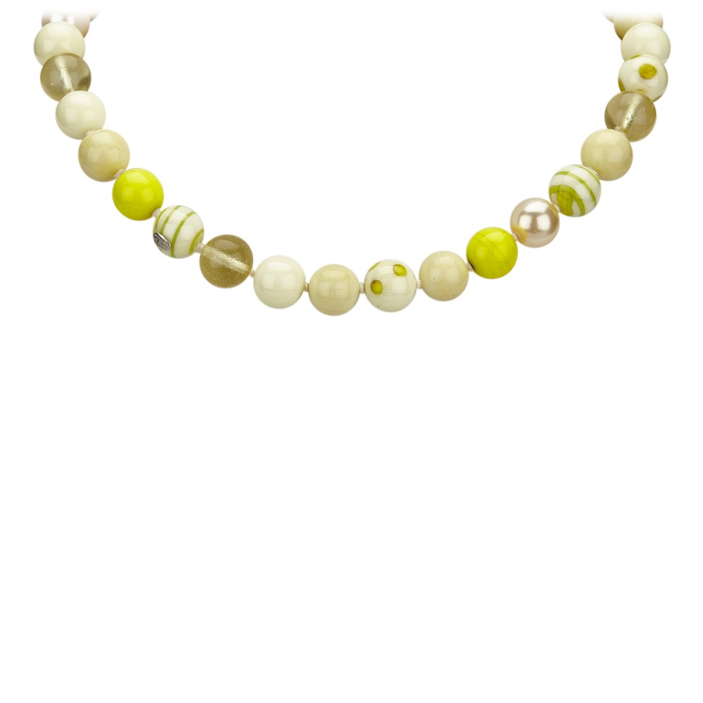 Chanel Vintage - Faux Pearl Necklace - Yellow White - Pearl Necklace Chanel  - Luxury High Quality - Avvenice