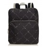 Chanel Vintage - Old Travel Line Backpack - Nero - Zaino in Tessuto - Alta Qualità Luxury