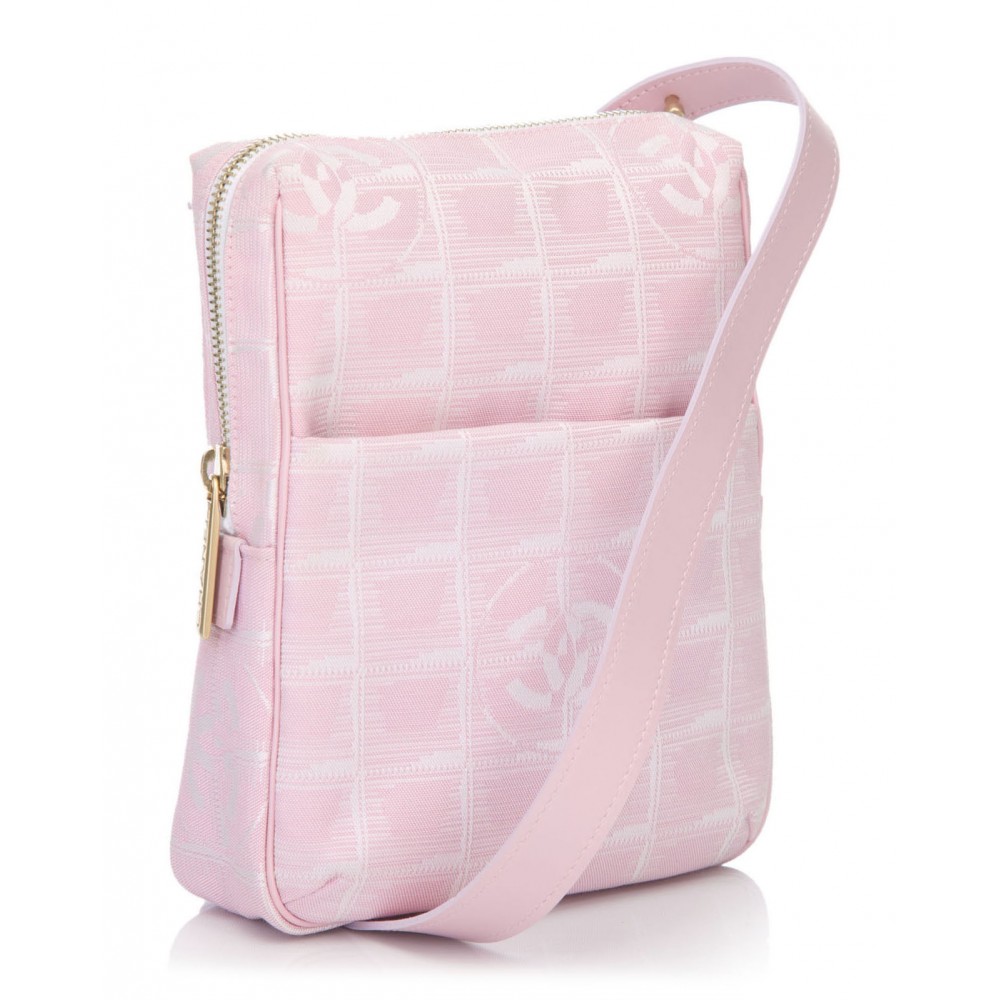 chanel pink camera bag