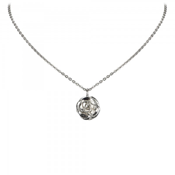 Chanel Vintage - Camellia Pendant Necklace - Silver - Necklace Chanel -  Luxury High Quality - Avvenice