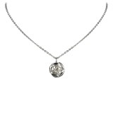 Chanel Vintage - Camellia Pendant Necklace - Silver - Necklace Chanel - Luxury High Quality