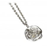 Chanel Vintage - Camellia Pendant Necklace - Silver - Necklace Chanel - Luxury High Quality