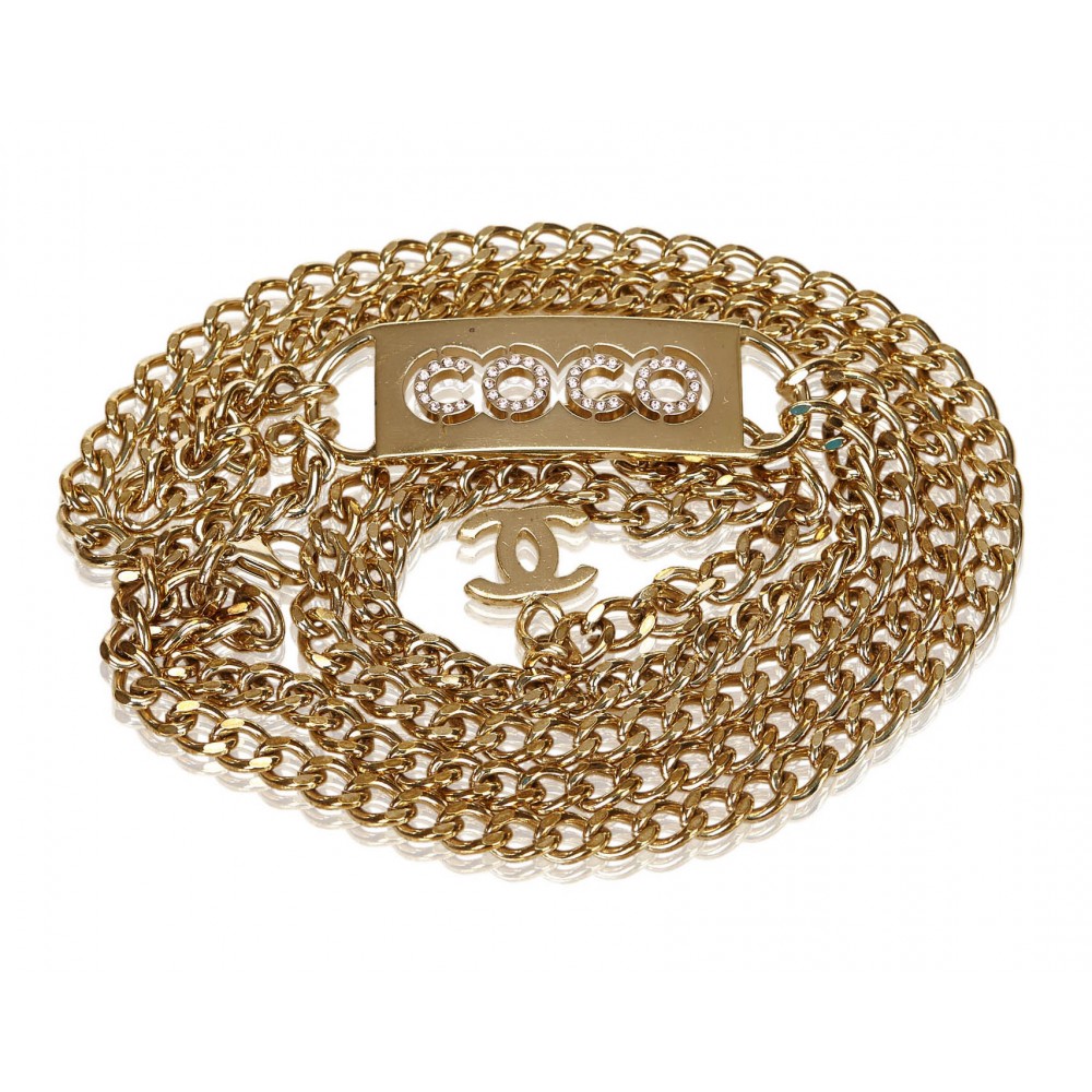 lærken jul Massakre Chanel Vintage - Gold-Tone Chain Belt - Gold - Chanel Belt - Luxury High  Quality - Avvenice