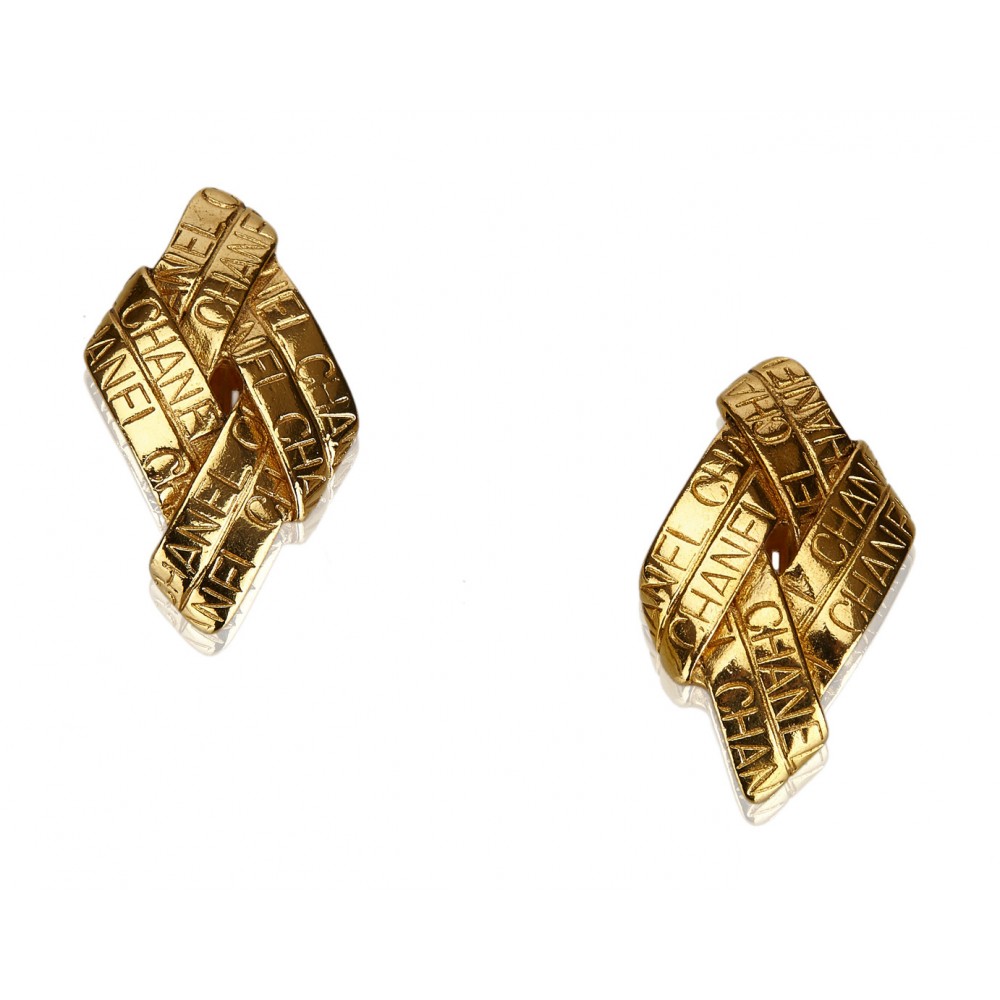 Chanel Vintage - Gold Toned Clip On Earrings - Gold - Earrings Chanel -  Luxury High Quality - Avvenice