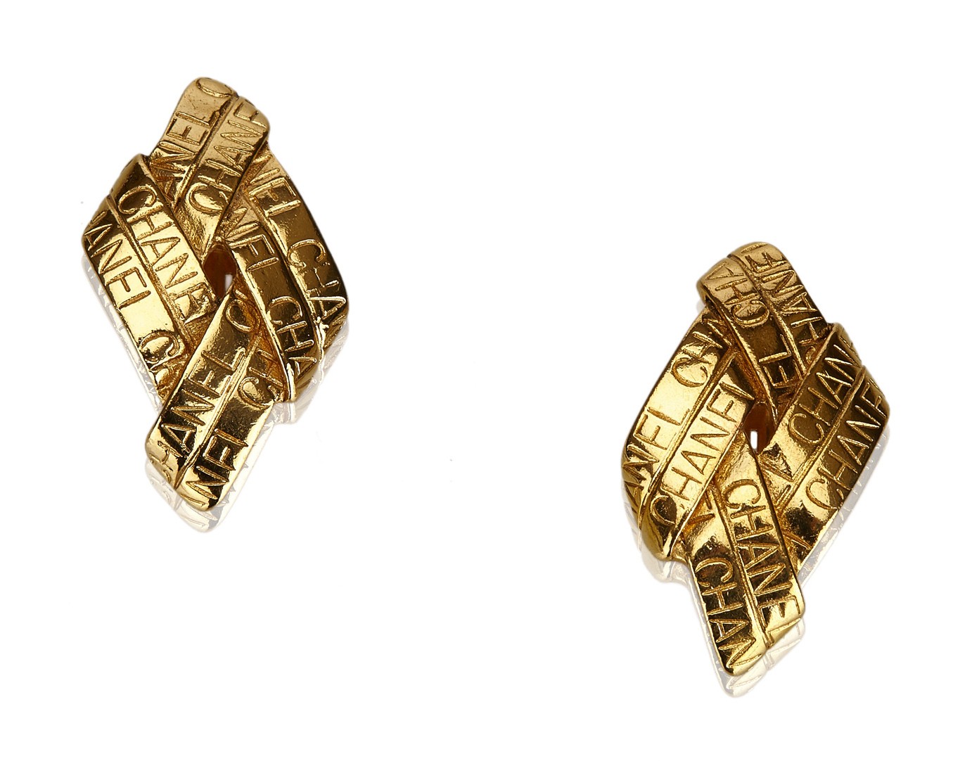 Chanel Vintage - Gold Toned Clip On Earrings - Gold - Earrings Chanel -  Luxury High Quality - Avvenice