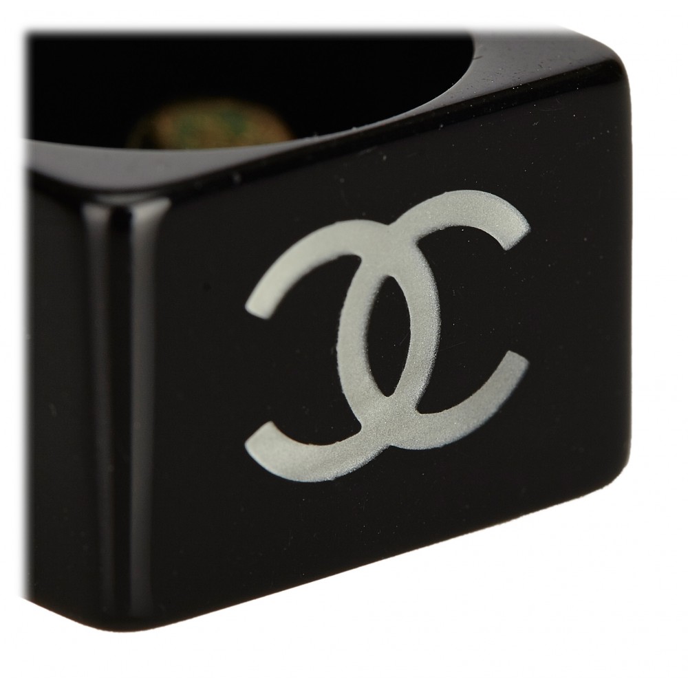 Chanel Vintage - CC Ring - Black White - Chanel Ring - Luxury High Quality  - Avvenice