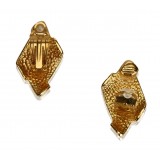 Chanel Vintage - Gold Toned Clip On Earrings - Oro - Orecchini Chanel - Alta Qualità Luxury