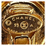 Chanel Vintage - Faux Pearl Gold-Tone Clip-On Earrings - Gold - Earrings Chanel - Luxury High Quality