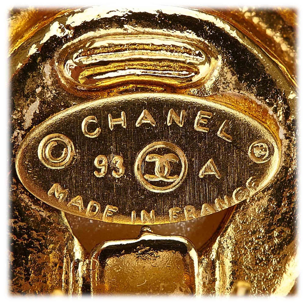 CHANEL Vintage Earrings Clip on Earrings Gold Metal Fake Pearl  Etsy  Australia
