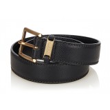 Chanel Vintage - Leather Belt - Black Gold - Chanel Leather Belt - Luxury High Quality