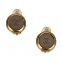 Chanel Vintage - Clip-On CC Earrings - Oro Marrone - Orecchini Chanel - Alta Qualità Luxury