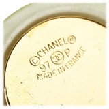 Chanel Vintage - Round Clip On Earrings - Verdi - Orecchini Chanel in Ceramica - Alta Qualità Luxury