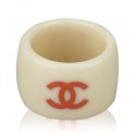 Chanel Vintage - Camellia Ring - Bianco Avorio - Anello Chanel - Alta Qualità Luxury