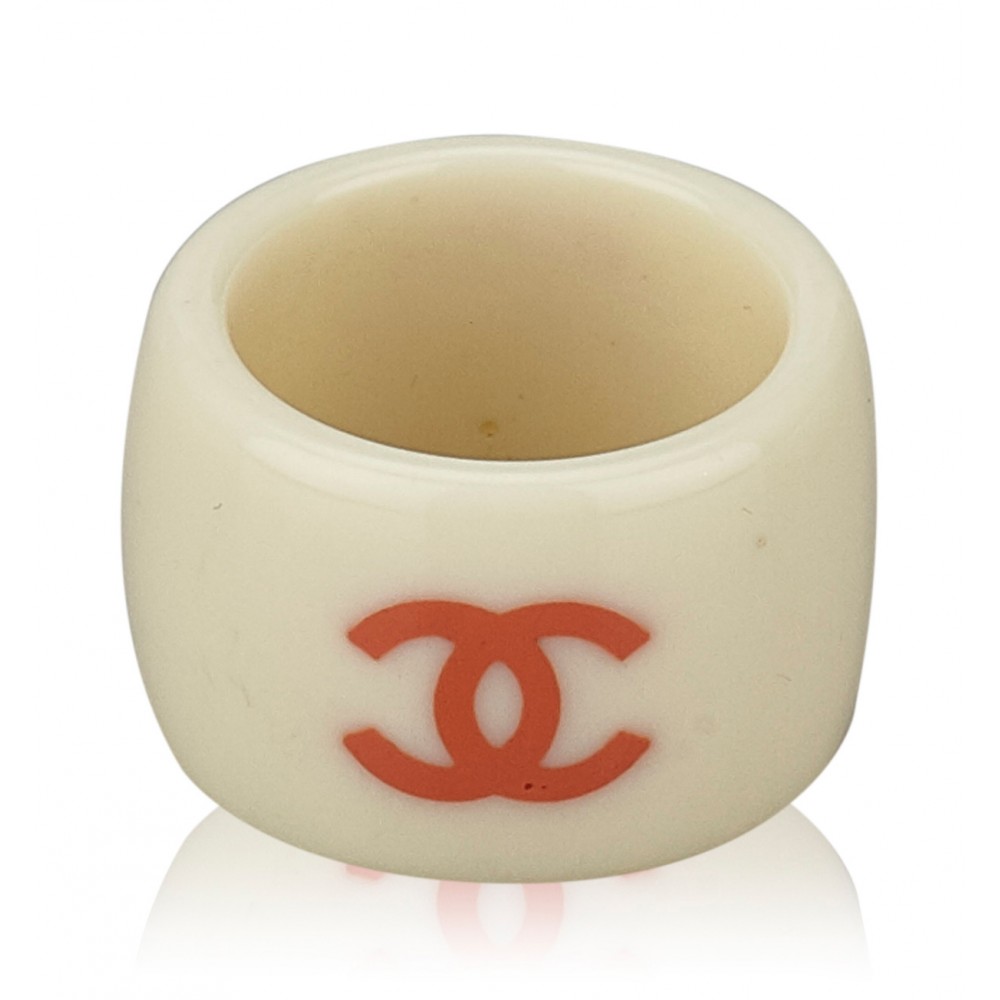 Chanel Vintage - Camellia Ring - White Ivory - Chanel Ring