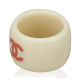 Chanel Vintage - Camellia Ring - White Ivory - Chanel Ring - Luxury High Quality
