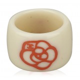 Chanel Vintage - Camellia Ring - White Ivory - Chanel Ring - Luxury High Quality