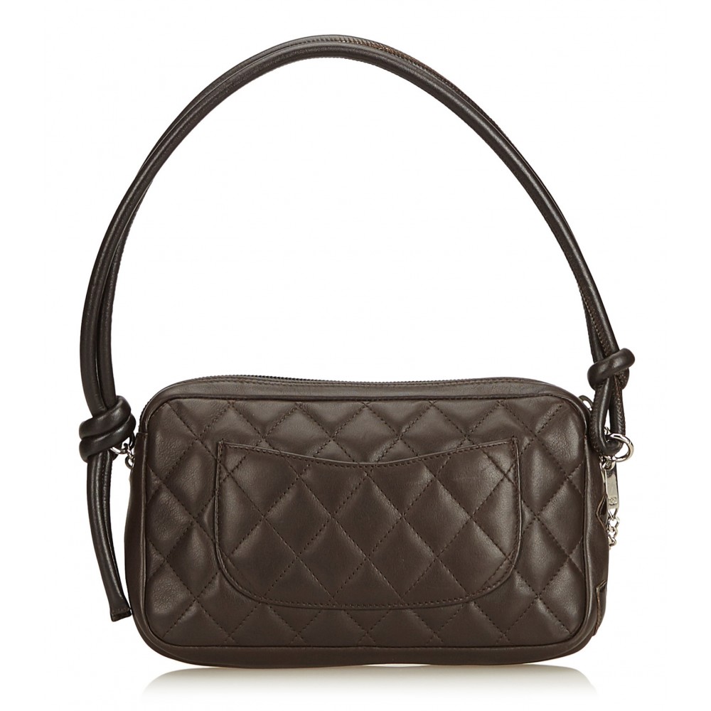 Chanel Vintage - Cambon Ligne Pochette Bag - Nero - Borsa in Pelle e  Agnello - Alta Qualità Luxury - Avvenice
