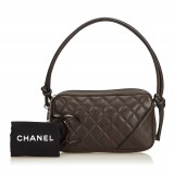 Chanel Vintage - Cambon Ligne Pochette Bag - Nero - Borsa in Pelle e Agnello - Alta Qualità Luxury