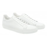 Bottega Senatore - Calvino - Sneakers - White - Italian Handmade Man Shoes - High Quality Leather Shoes