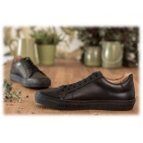 Bottega Senatore - Carulo - Sneakers - Nero - Scarpe Artigianali Italiane Uomo - Scarpa in Pelle di Alta Qualità