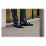 Bottega Senatore - Vanio - Mocassino - Nero - Scarpe Artigianali Italiane Uomo - Scarpa in Pelle di Alta Qualità