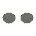 Mykita - Giselle - Oval Metal Sunglasses - Silver Black - New Collection - Mykita Eyewear