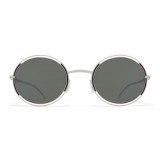 Mykita - Giselle - Oval Metal Sunglasses - Silver Black - New Collection - Mykita Eyewear