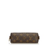 Louis Vuitton Vintage - Monogram Cosmetic Case Pouch - Brown - Leather and Monogram Leather Pouch - Luxury High Quality