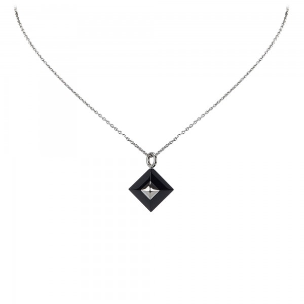 Hermès Vintage - Cupidon Pendant Necklace - Nero Argento - Collana