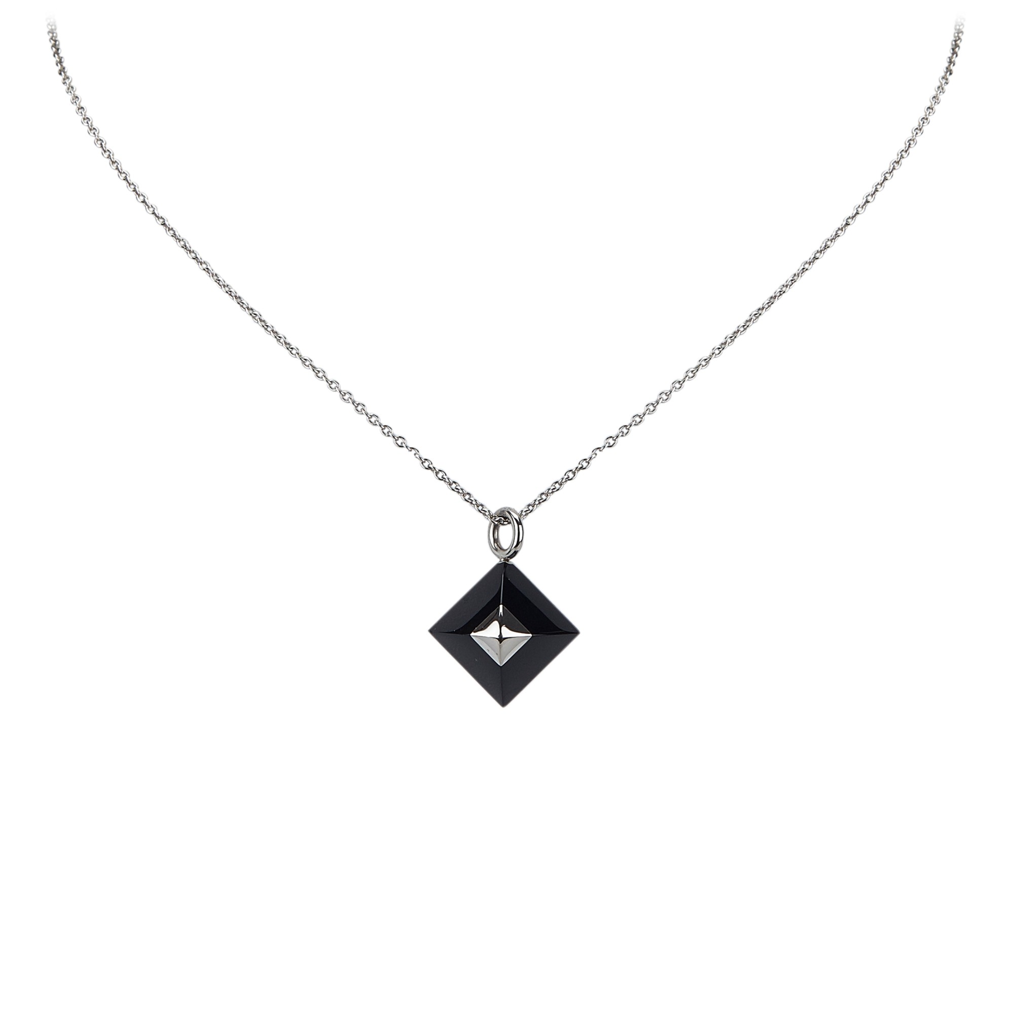 Hermès Vintage - Cupidon Pendant Necklace - Black Silver - Hermès Necklace  - Luxury High Quality - Avvenice