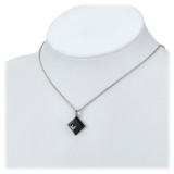 Hermès Vintage - Cupidon Pendant Necklace - Black Silver - Hermès Necklace - Luxury High Quality