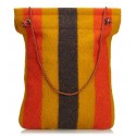 Hermès Vintage - Aline Rocabar Grooming Bag - Marrone Multi - Borsa in Tessuto e Lana - Alta Qualità Luxury