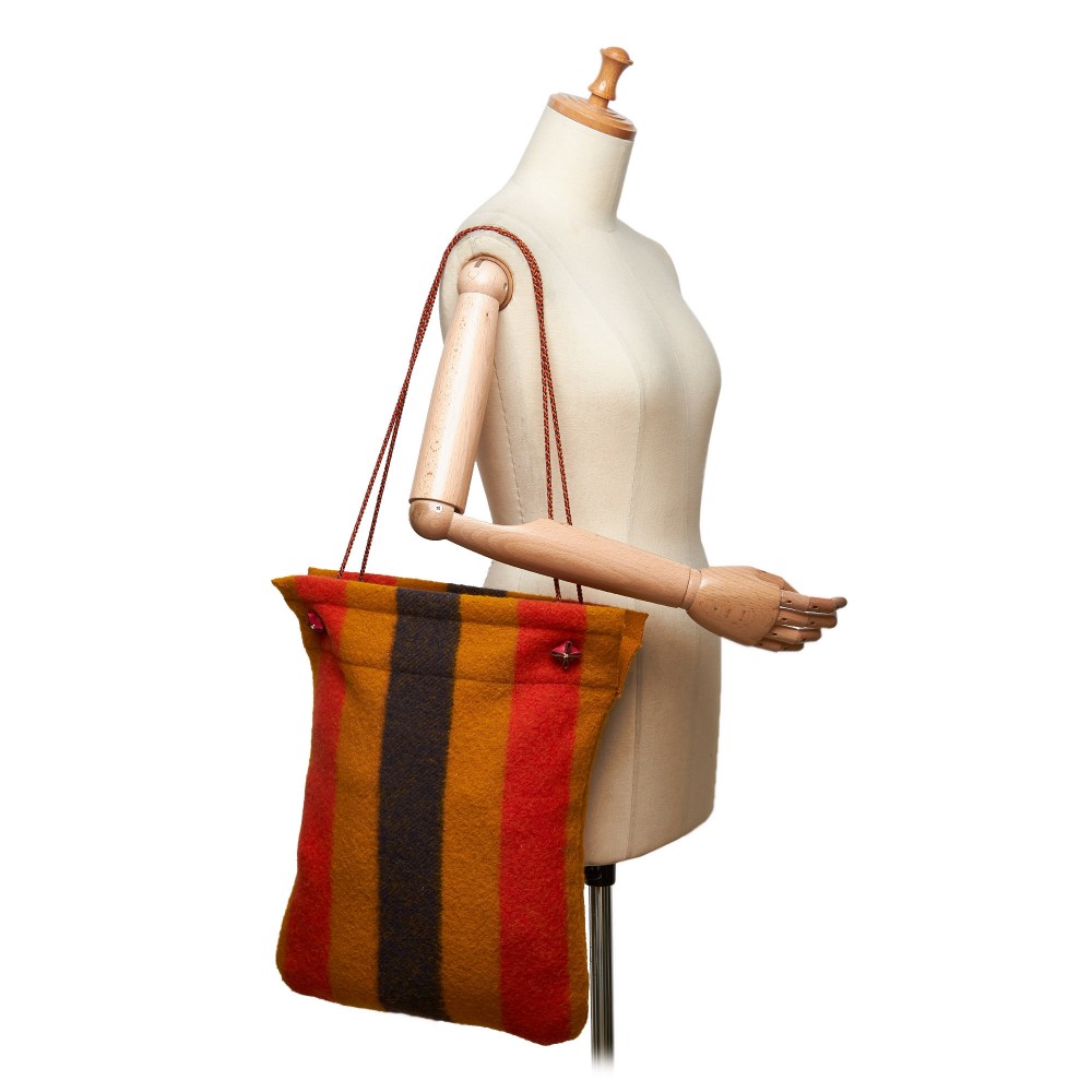 Hermès Vintage - Aline Rocabar Grooming Bag - Brown Multi - Canvas and ...