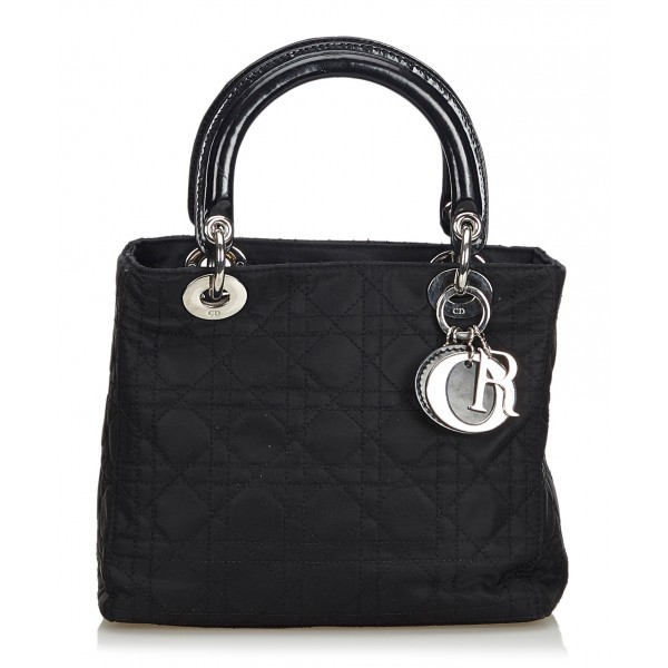 Lady Dior Nylon Cannage Handbag Bag 