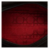 Dior Vintage - Lady Dior Nylon Cannage Handbag Bag - Nero - Borsa in Pelle e Tessuto - Alta Qualità Luxury