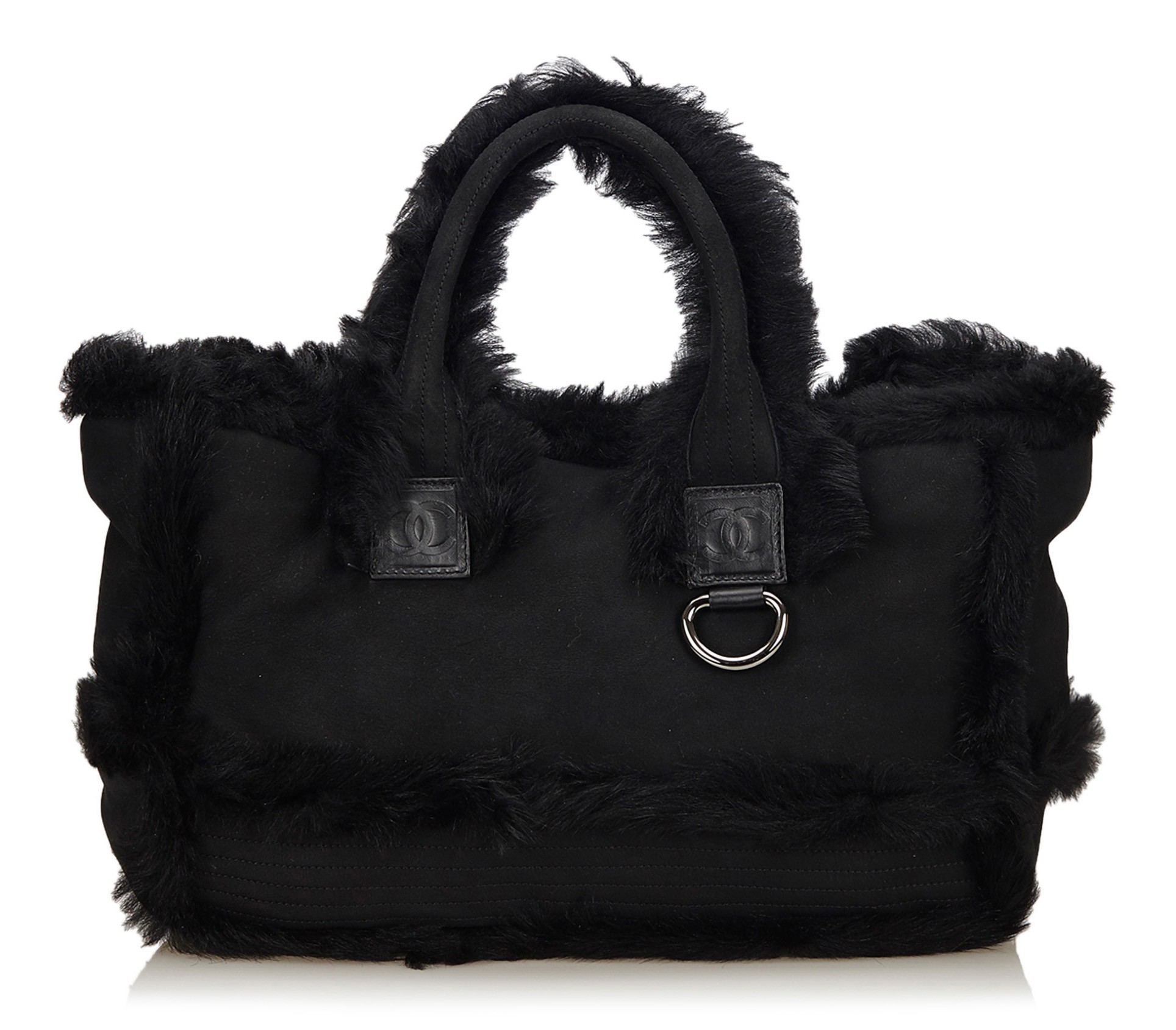 Chanel Vintage - Fur Tote Bag - Black - Fur Handbag - Luxury High Quality -  Avvenice