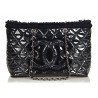 Chanel Vintage - Vinyl Toile Chain Tote Bag - Nero - Borsa in Tessuto e Vinile - Alta Qualità Luxury