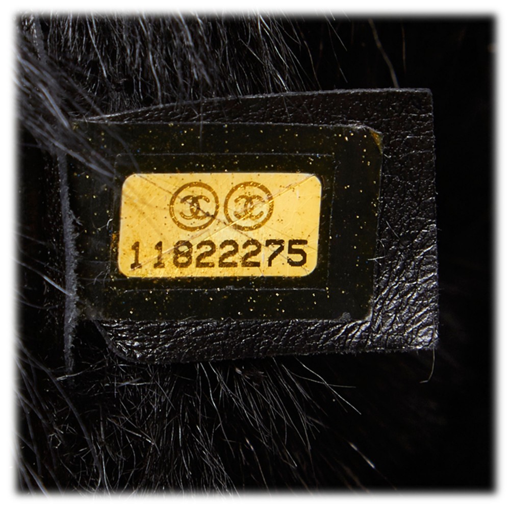 Chanel Vintage - Fur Tote Bag - Black - Fur Handbag - Luxury High Quality -  Avvenice