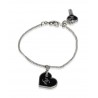 Chanel Vintage - CC Heart Charm Bracelet - Black - Chanel Bracelet - Luxury High Quality