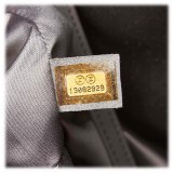 Chanel Vintage - Vinyl Toile Chain Tote Bag - Nero - Borsa in Tessuto e Vinile - Alta Qualità Luxury