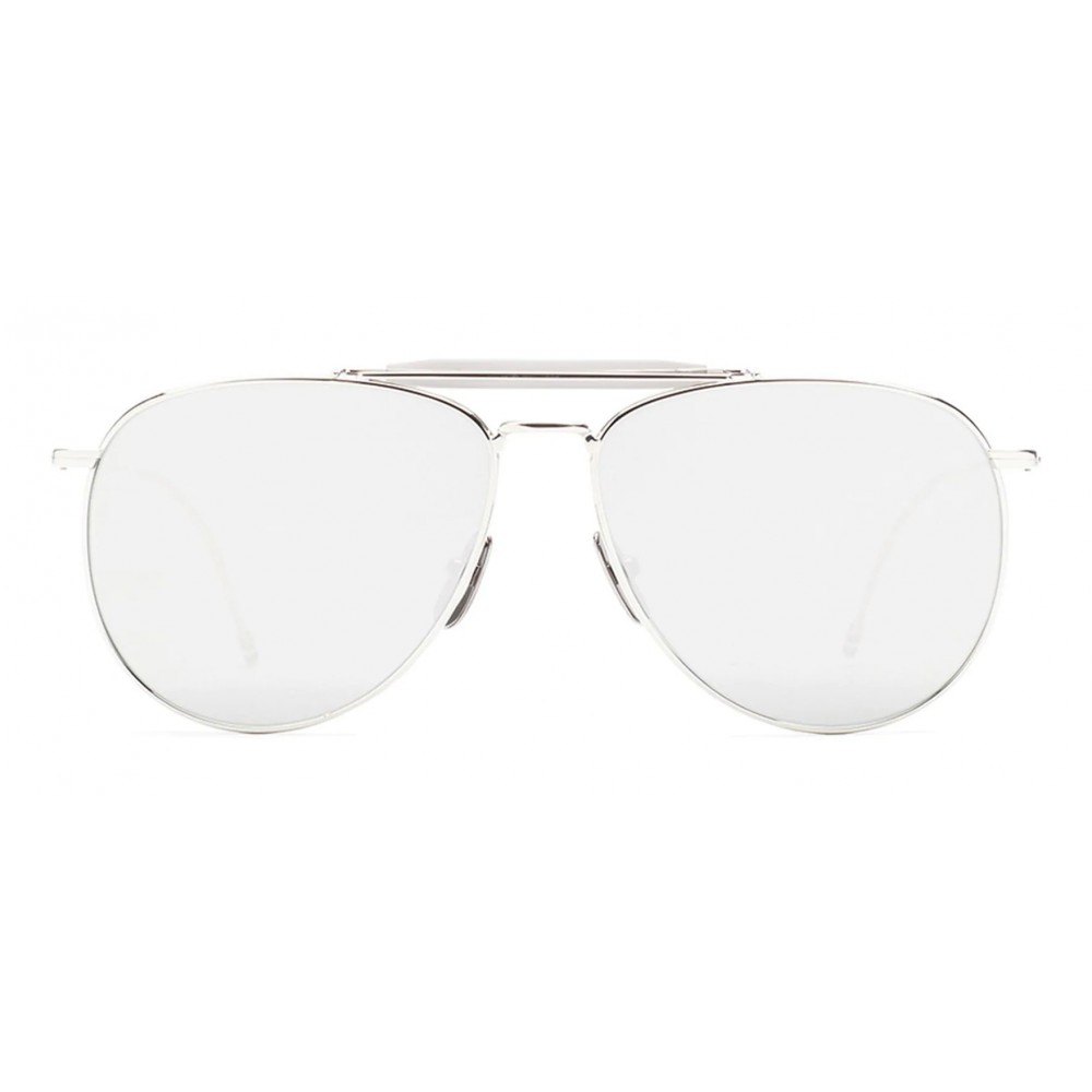 Thom Browne - Silver Aviator Sunglasses - Thom Browne Eyewear - Avvenice