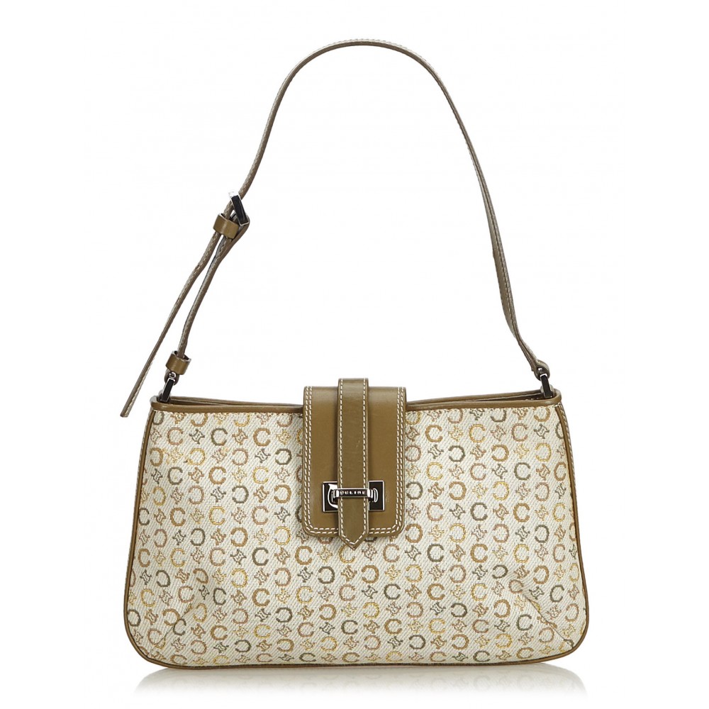 Beige Celine Macadam Dome Handbag – Designer Revival