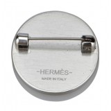 Hermès Vintage - Liverpool Brooch - White Multi - Silk and Metal Brooch - Luxury High Quality