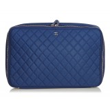 Chanel Vintage - Matelasse Laptop Bag - Blue Navy - Canvar Handbag - Luxury High Quality