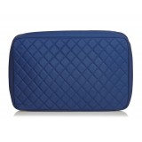 Chanel Vintage - Matelasse Laptop Bag - Blue Navy - Canvar Handbag - Luxury High Quality
