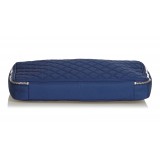 Chanel Vintage - Matelasse Laptop Bag - Blu Navy - Borsa in Tessuto - Alta Qualità Luxury
