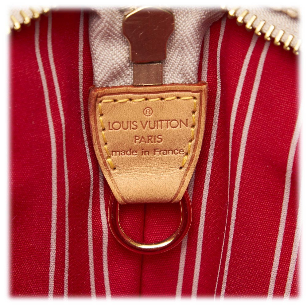 Louis Vuitton Beige & Red Canvas Antigua Cabas PM QJB0QFJYRF000