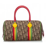 Dior Vintage - Rasta Oblique Handbag Bag - Brown - Leather Handbag - Luxury High Quality