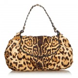 Dior Vintage - Leopard Print Pony Hair Shoulder Bag - Brown Beige - Leather Handbag - Luxury High Quality