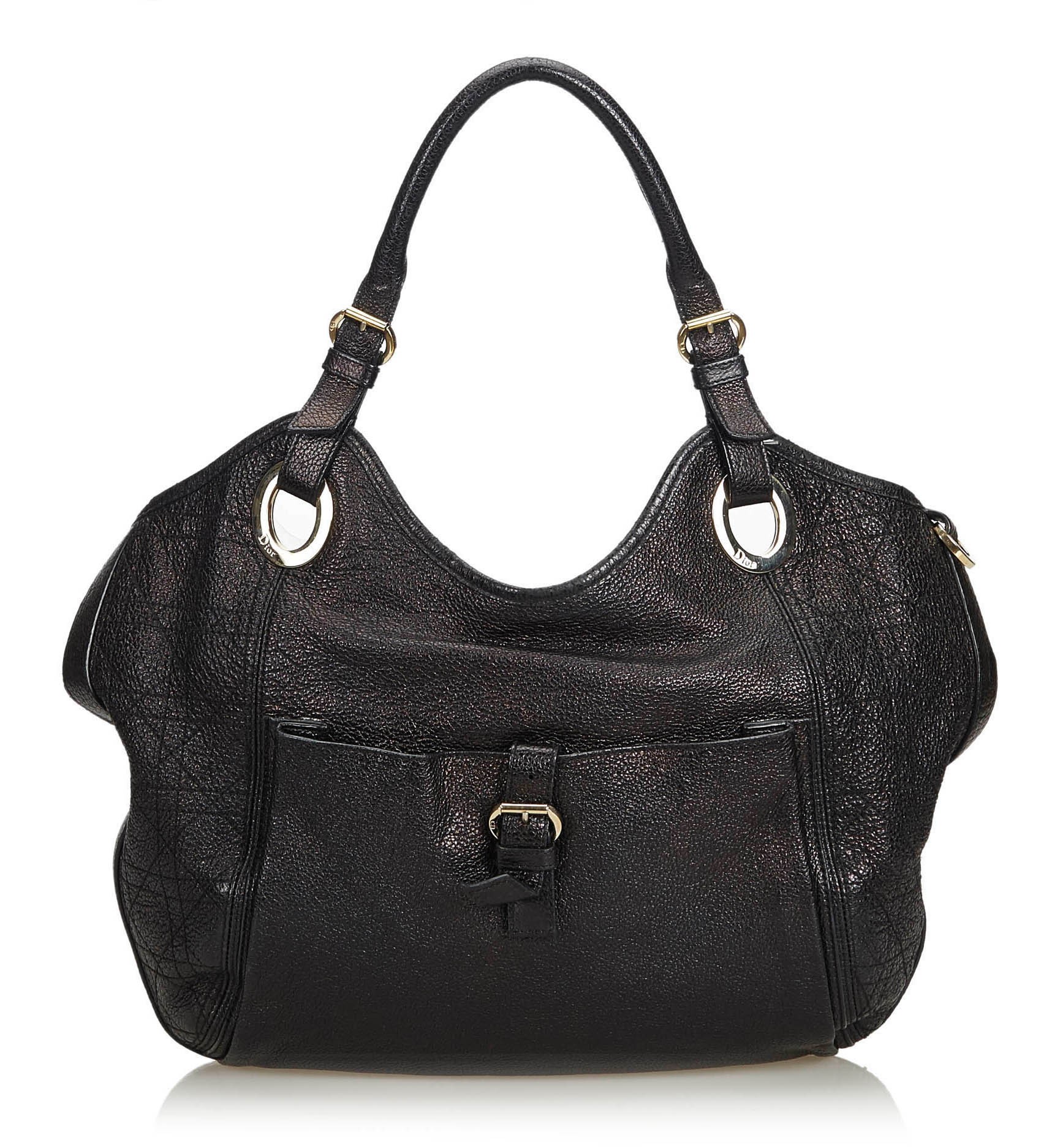 Dior Vintage - Leather Hobo Bag - Black - Leather Handbag - Luxury High  Quality - Avvenice